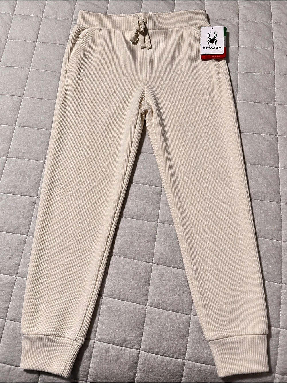 Spyder Ribbed Jogger Pants Pearl - NWT